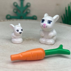 Bunny Family with Carrot - Genuine LEGO® Animal