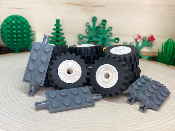 White Wheel Set Tire 30.4 X 14 Offset Tread With 2x4 Wheel Axle Holder Pack of 8 Genuine LEGO Vehicle Parts Etsy Canada