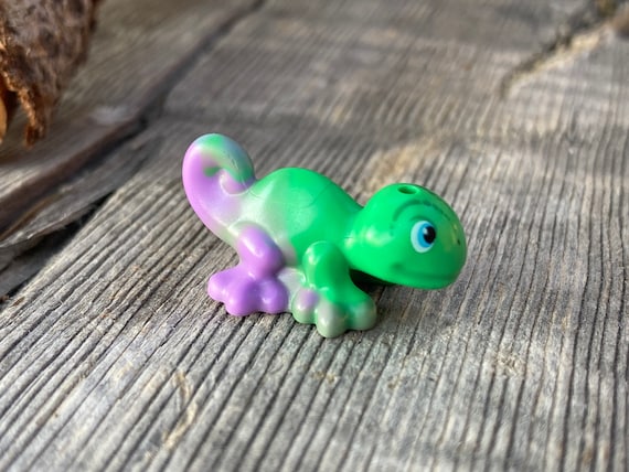Chameleon With Black Medium Azure and White Eyes Marbled Lavender Pattern Genuine LEGO Animal Etsy UK