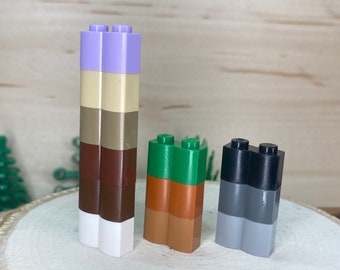 Bloque de madera de 1 x 2, paquete de 12, tú eliges el color: LEGO® 100 % genuino