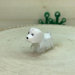 Dog, Ghost with Marbled White Pattern (Spencer) - Hidden Side, Genuine LEGO® Animal