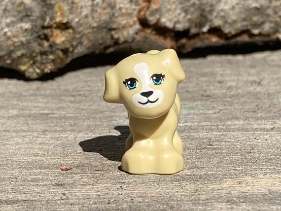 Tan Puppy With Medium Azure Eyes and White Blaze Genuine LEGO