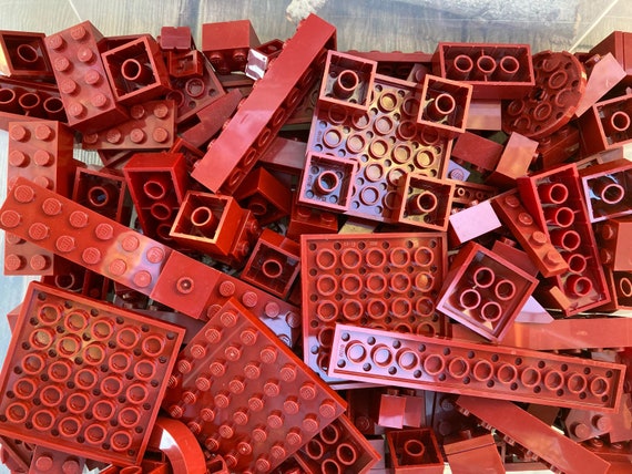 Dark Red Lot of Blocks & Pieces 1/2 Pound - Etsy