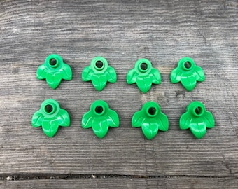 8-Piece Plant Plate, Round 1 x 1 with 3 Leaves - Genuine LEGO® Nature