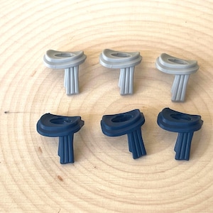 6-Pack Long Wrapped Scarfs (Dark Blue, Light Gray) – Genuine LEGO® Minifigure Parts