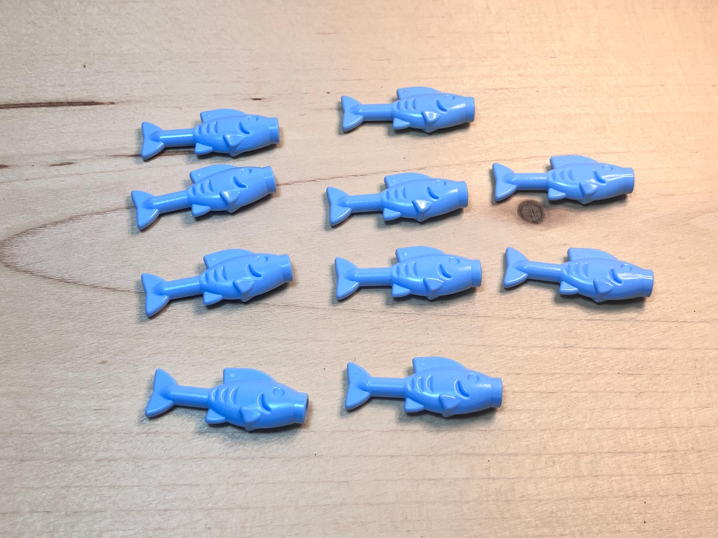 魚、様々な色、10個パック - 本物のレゴ®アニマル - Etsy 日本