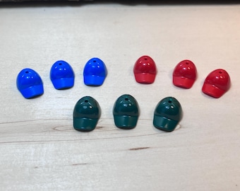 9-Piece Curved Bill Baseball Hats – Genuine LEGO® Minifigure Parts