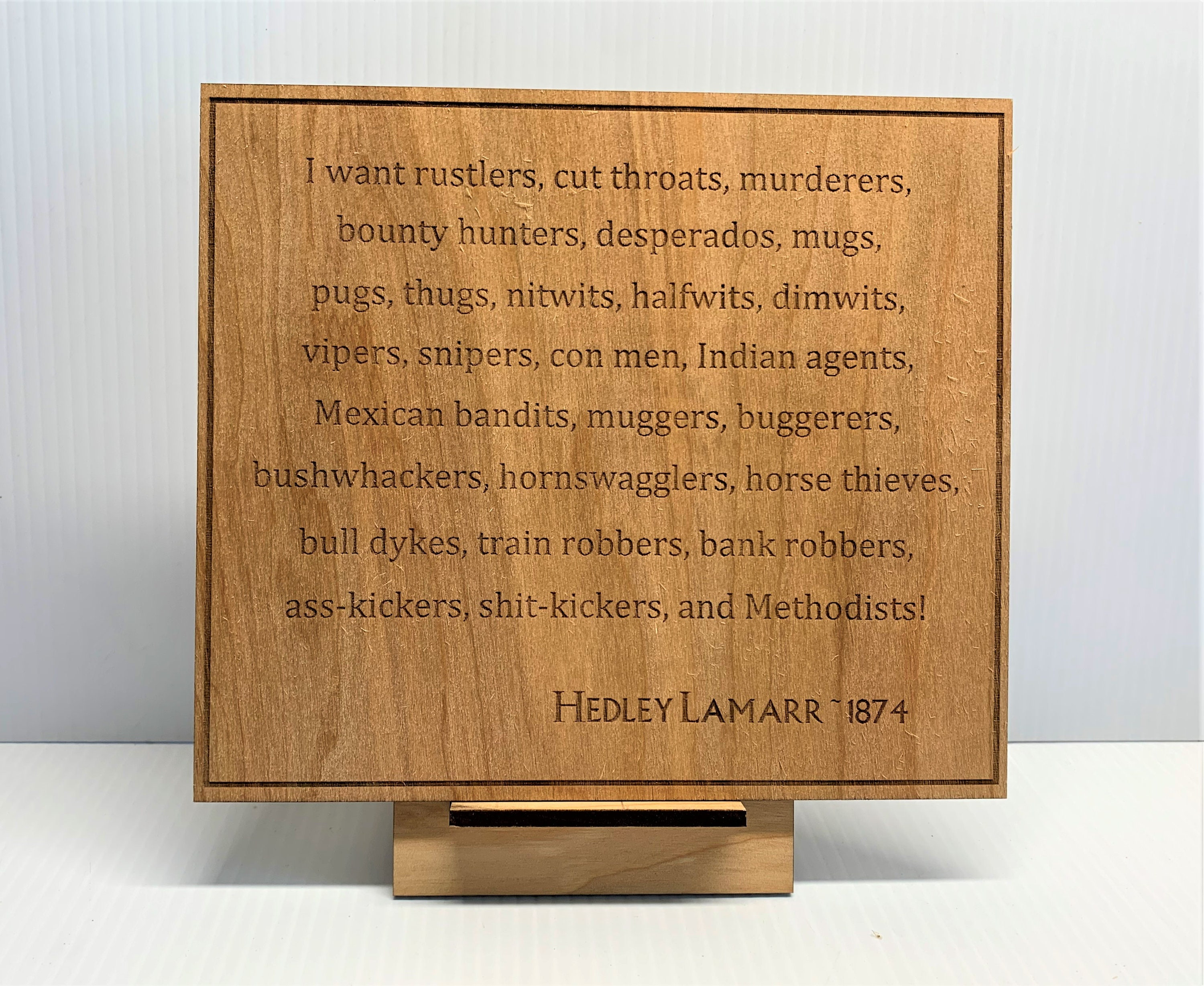 8x7 I Want Rustlers Quote Hedley Lamarr Blazing Saddles Etsy