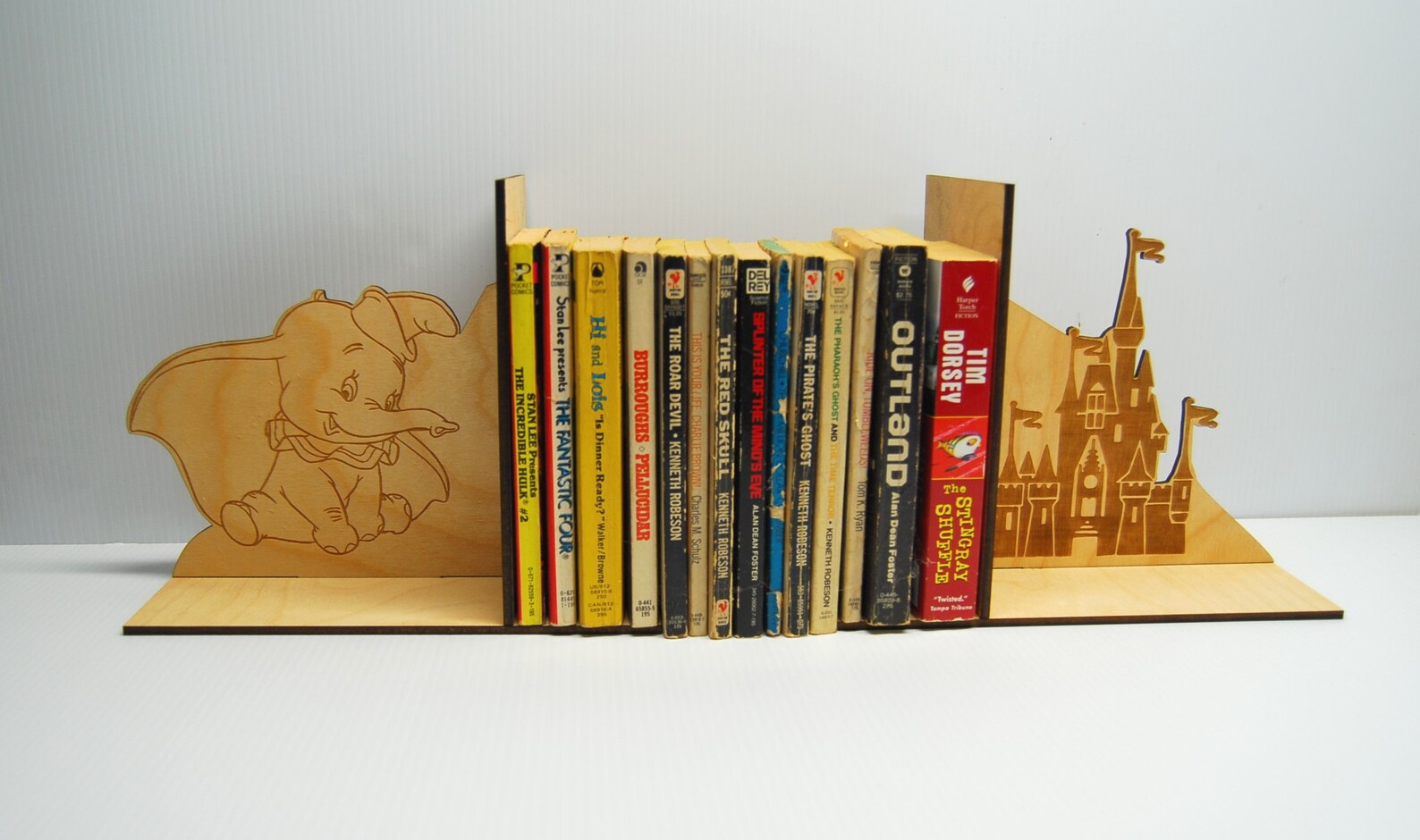 Bookends Dumbo Disney Gift Custom Lasered Wooden Etsy