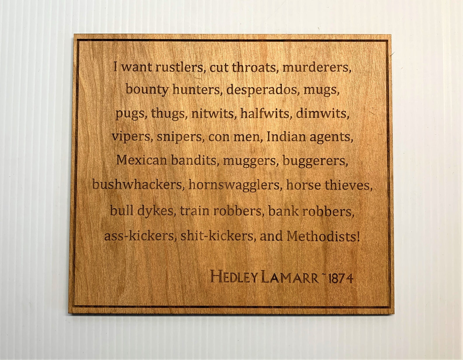 8x7 I Want Rustlers Quote Hedley Lamarr Blazing Saddles Etsy