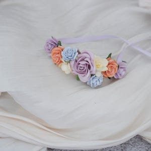 Pastel Flower Wrist Corsage: Wedding Bridesmaid Bracelet