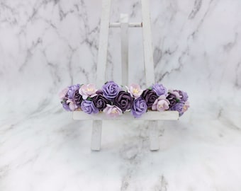 Purple Flower Crown: Lilac Floral Hair Wreath, Bridal Headpiece