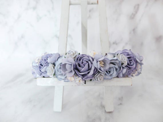 Blue flower best sale hair garland