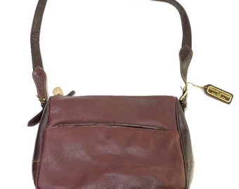 Vintage Carriage House leather brown cross body bag organizer