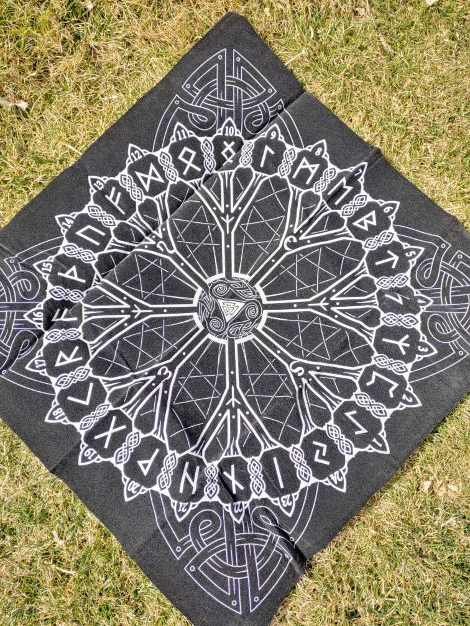 Celtic Rune Stone Velvet Altar Cloth Etsy