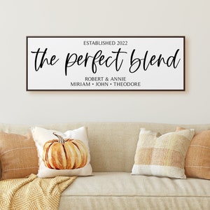 Perfect Blend wall decor, Blended and Blessed wall hanging, Wedding Gift Family room decor Dining room decor Spring Home Decor