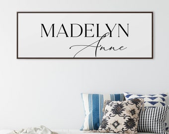 Personalized Kids Name Bedroom Wall Decor Farmhouse Decor Baby Gift for Mom Kids Room Sign Frames Canvas Sign Spring Home Decor