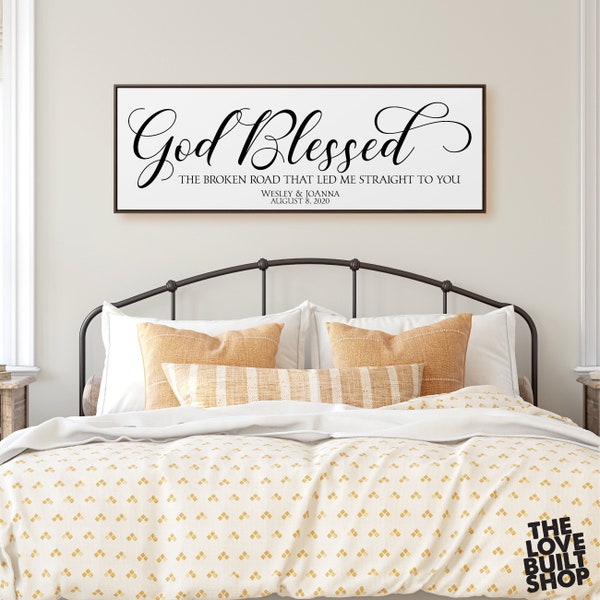 God Blessed The Broken Road Art Old Couple Canvas God Blessed The Broken Road Personalized Wall Art For Couples
