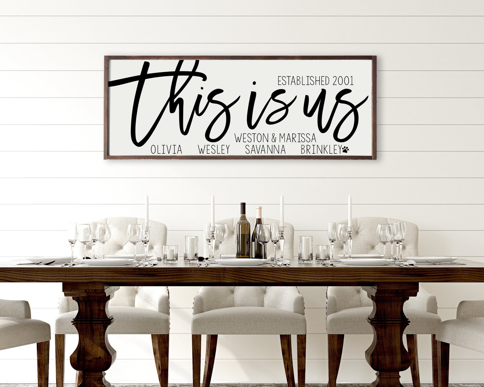 This is Us Wall Wood Sign Personalized Wall Decor Living Room Etsy