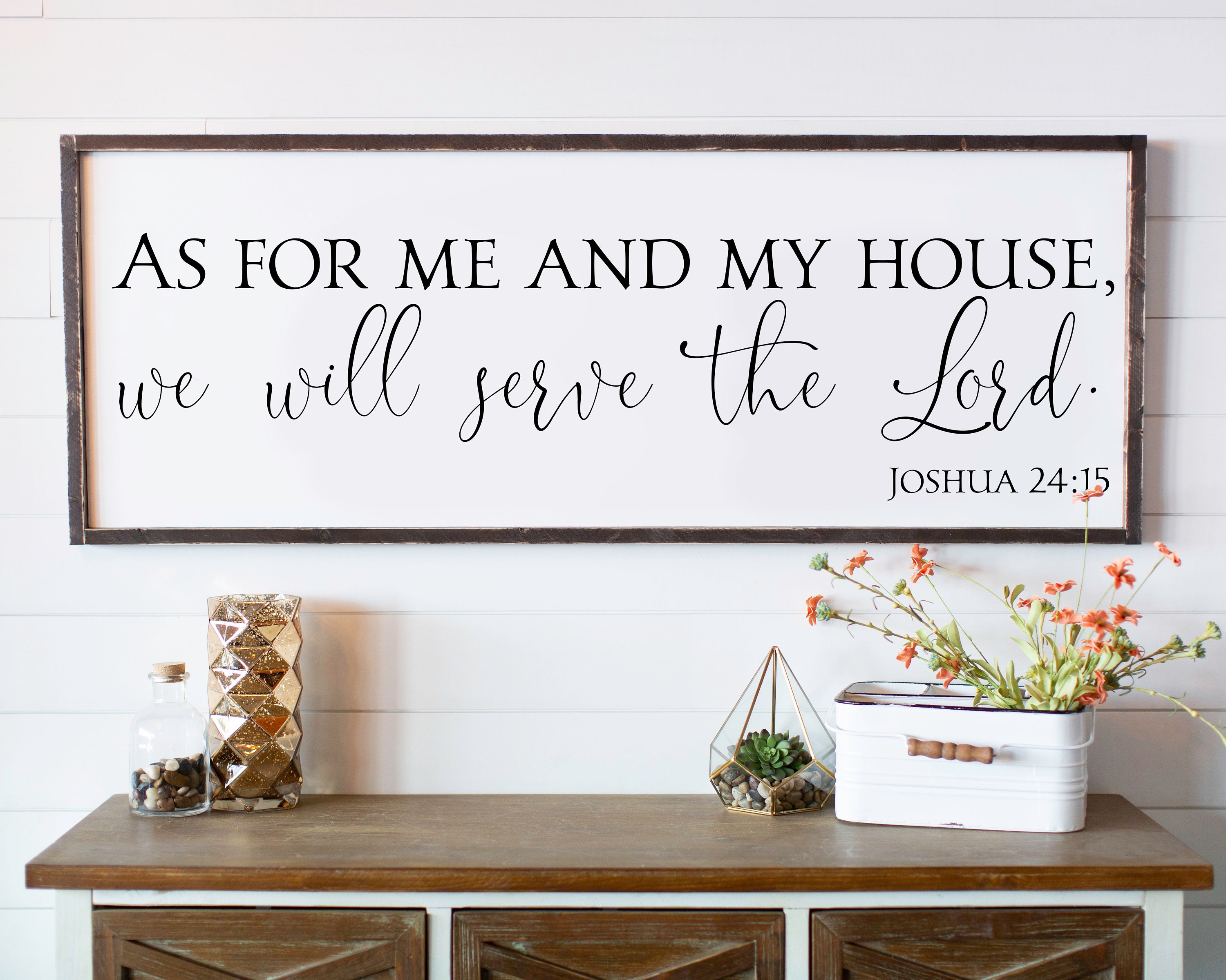 As For Me And My House We Will Serve The Lord Wedding Gift Etsy