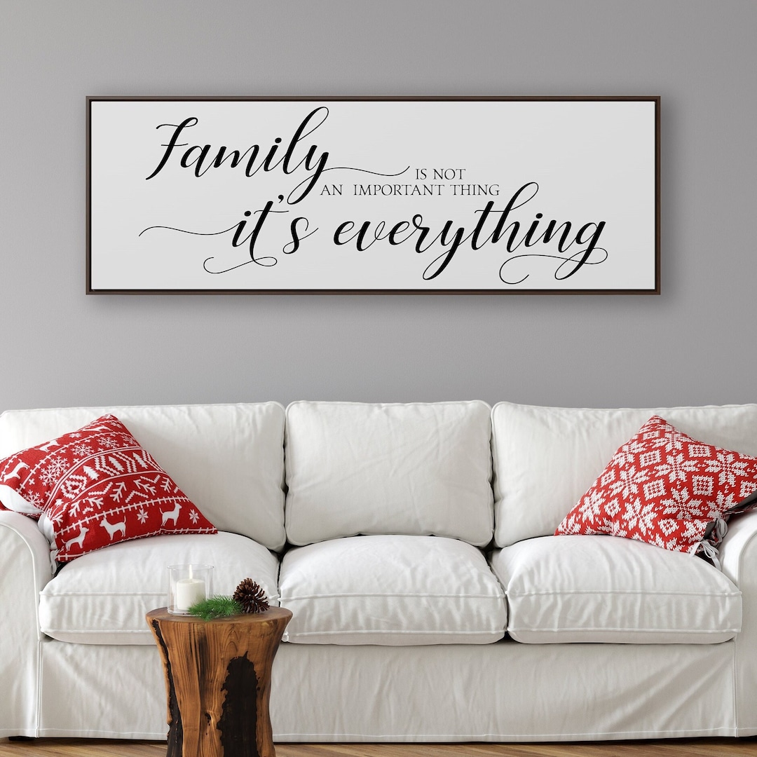 Family is Not an Important Thing It's Everything Framed Sign, Home and ...