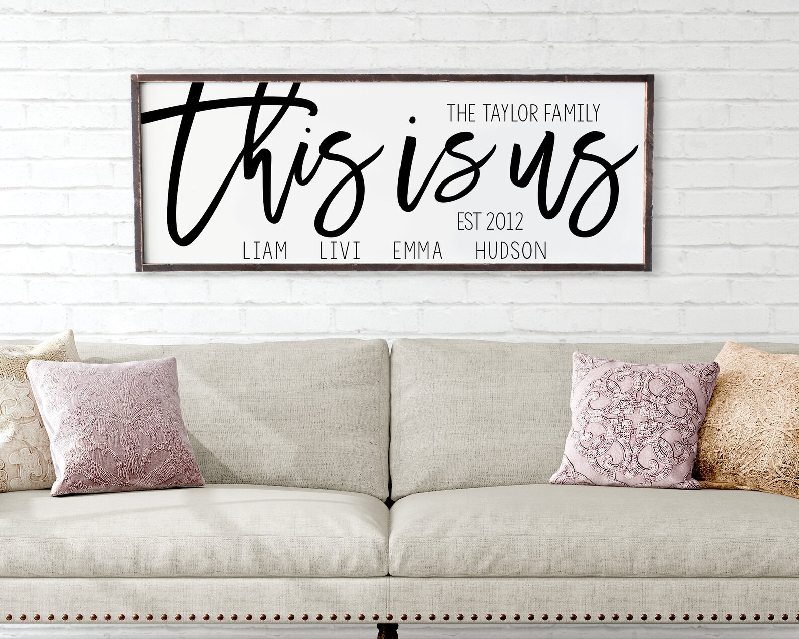 This is us wall wood sign personalized wall decor living room Etsy