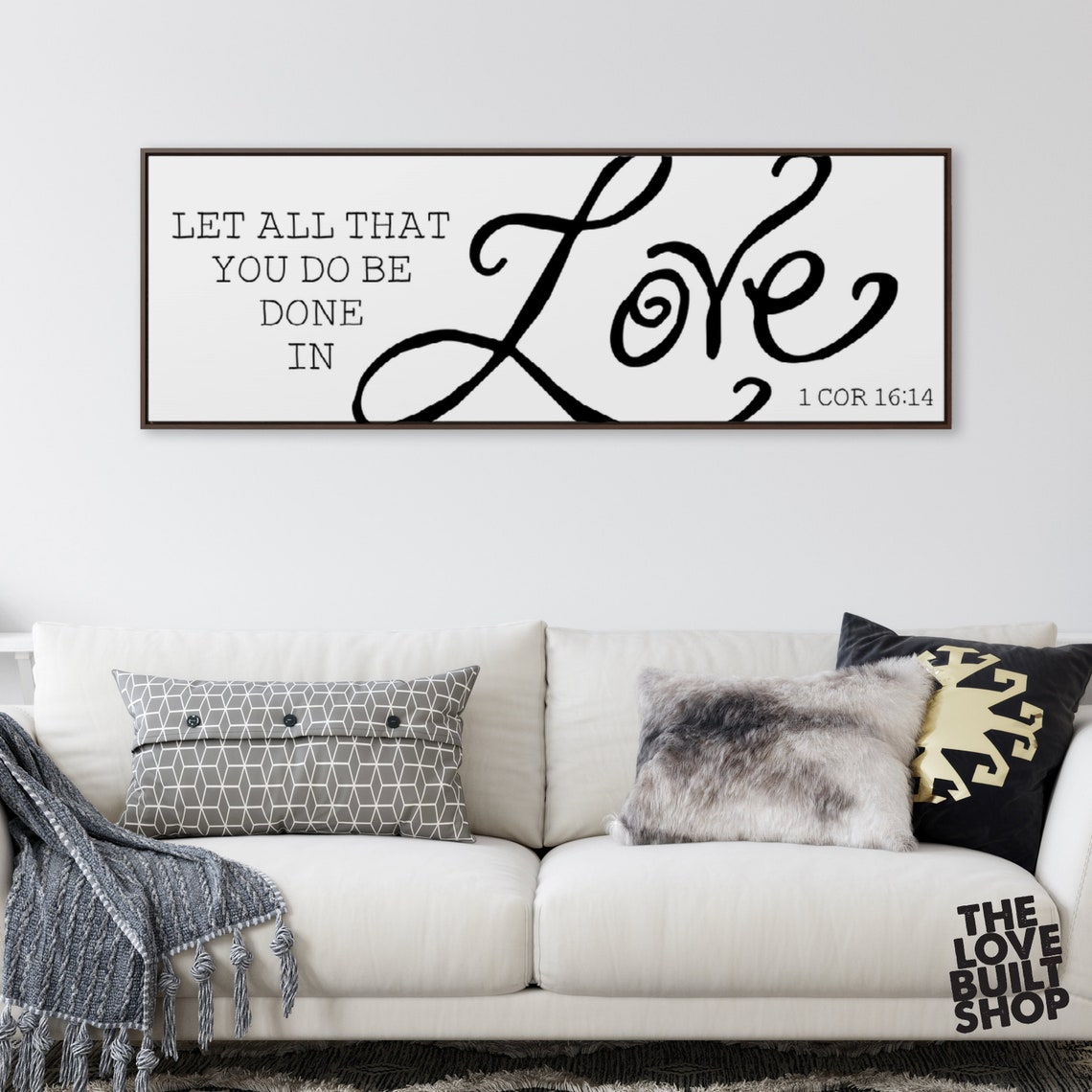 Let All That You Do Be Done in Love Sign Framed Canvas Sign Christian ...