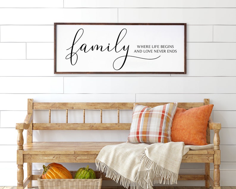 Family is Where Life Begins and Love Never Ends Large Framed | Etsy