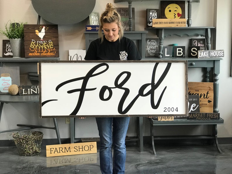 Last Name Wall Decor Personalized Wood Wall Art Modern Etsy