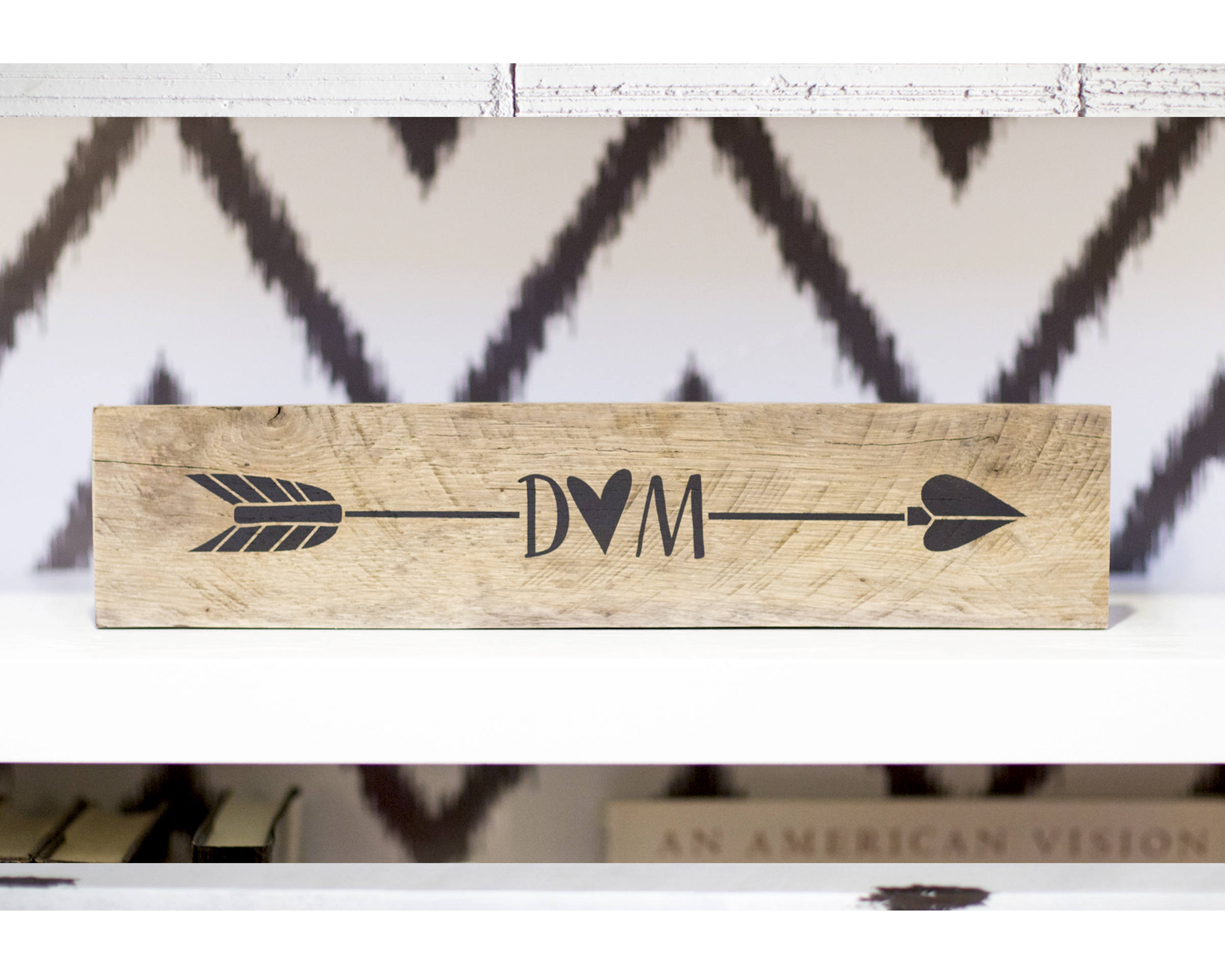 Cadeau d'anniversaire Cadeau de Mariage Unique Personnalisé Panneau Flèche en Bois Récupéré Décor En