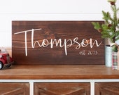 Last Name Sign, Personalized Wedding Gift, Modern Farmhouse Wood Sign, Custom Anniversary Gift for Mom, Personalized Wedding Gift,