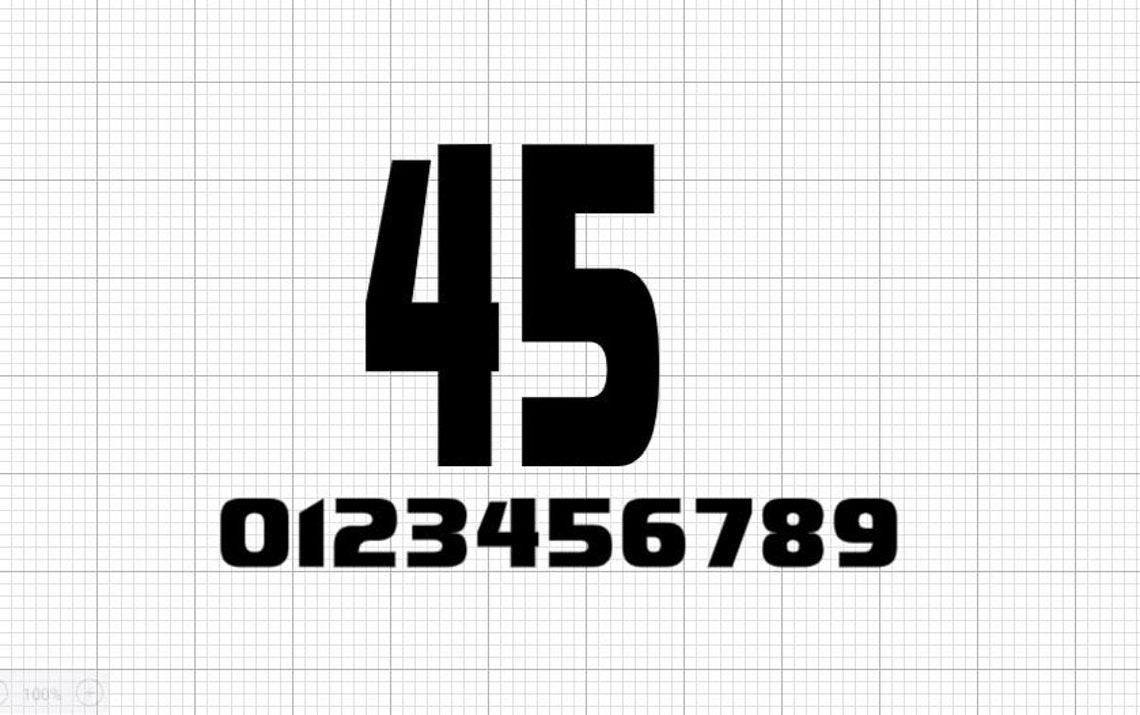 Race Car Numbers Vinyl Weatherproof Decal X 2 Etsy