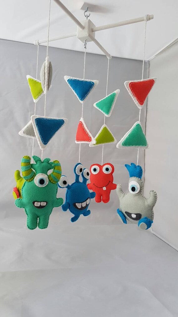 Baby mobile alien mobile monsters mobile cot mobile crib Etsy