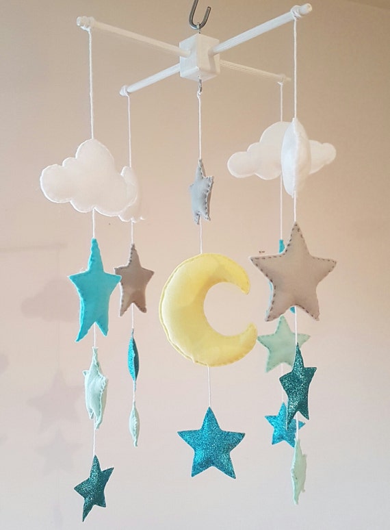 Baby Cot Mobile Crib Mobile Stars Mobile Baby Boy Mobile Etsy