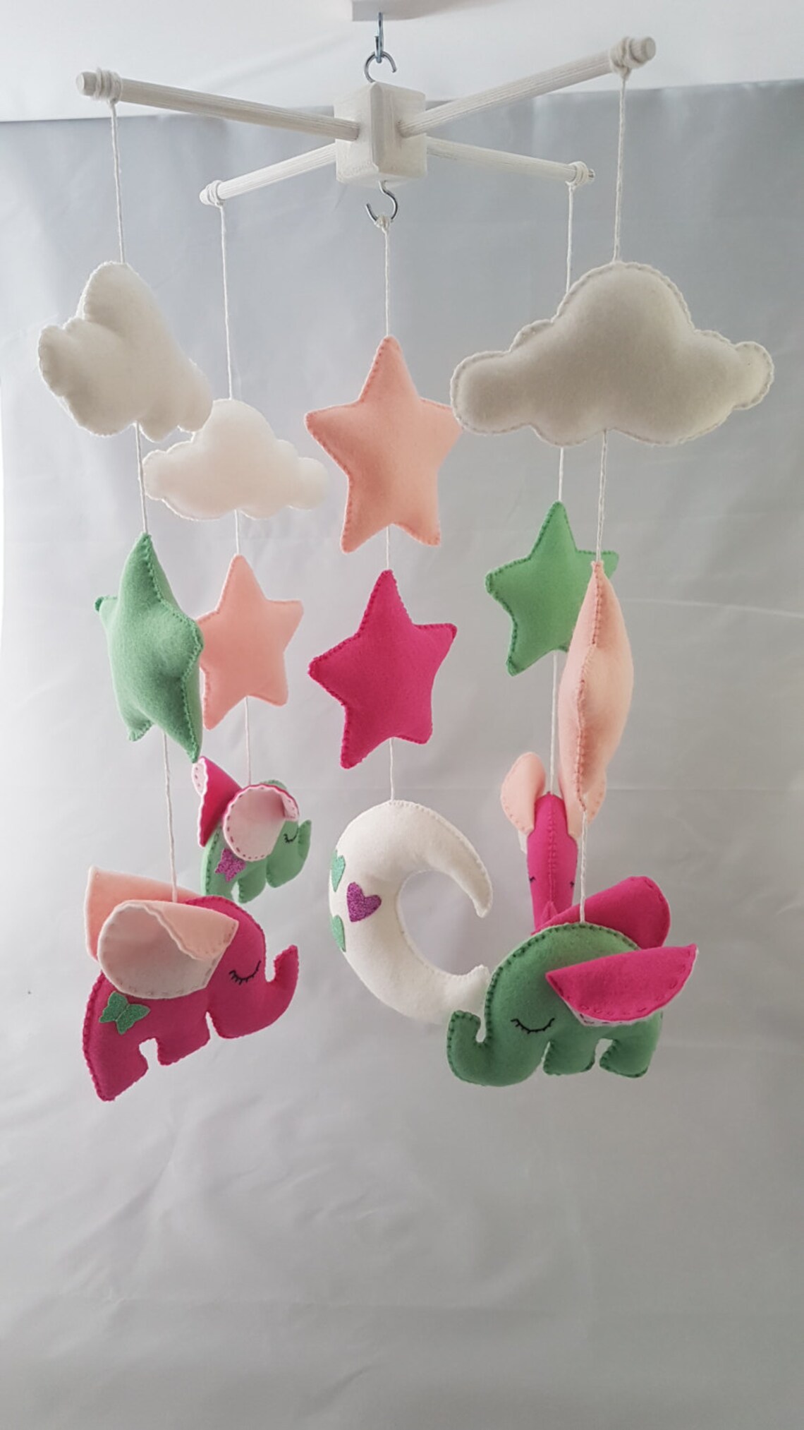 Baby Cot Mobile Elephant Mobile Nursery Decor Crib Etsy UK