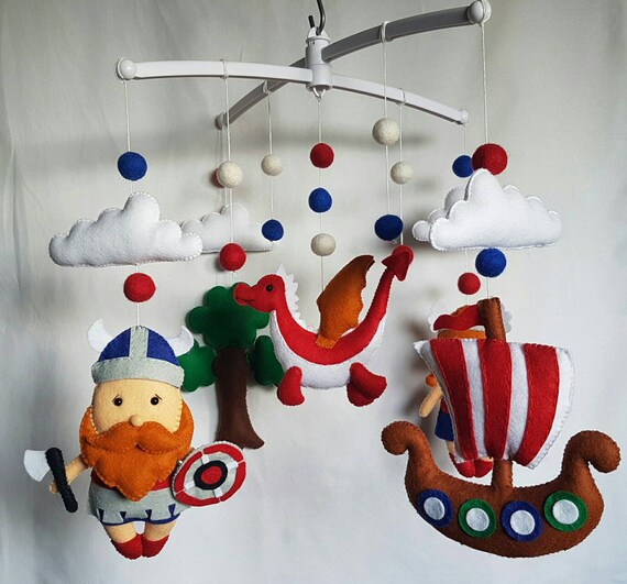 Bebe Mobile Viking Bebe Mobile Decoration De Pepiniere Etsy