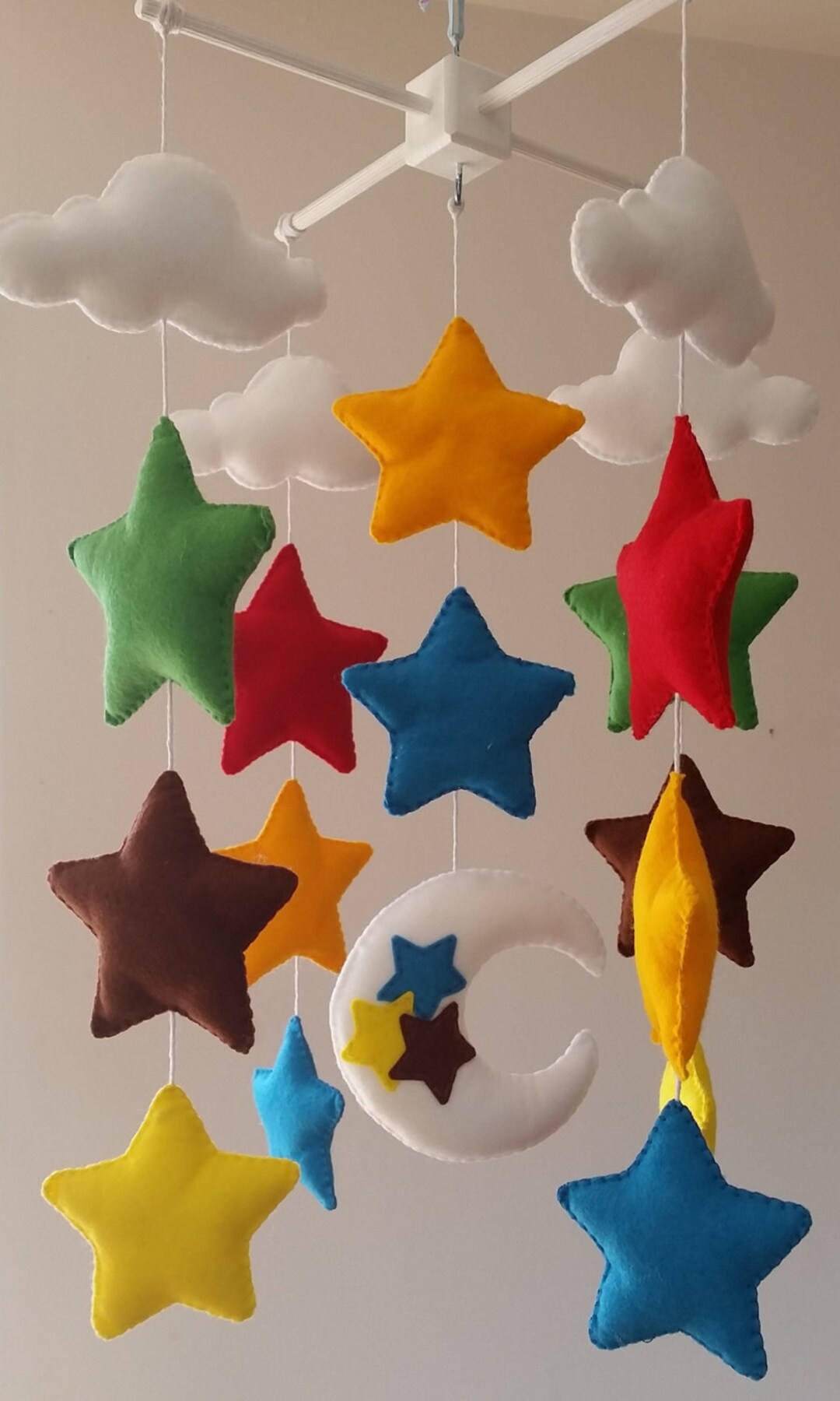 Baby Cot Mobile Stars Mobile Moon and Stars Mobile Etsy