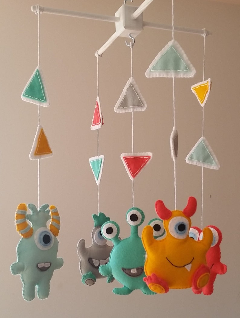 Baby Mobile Monsters Mobile Alien Mobile Crib Mobile Etsy