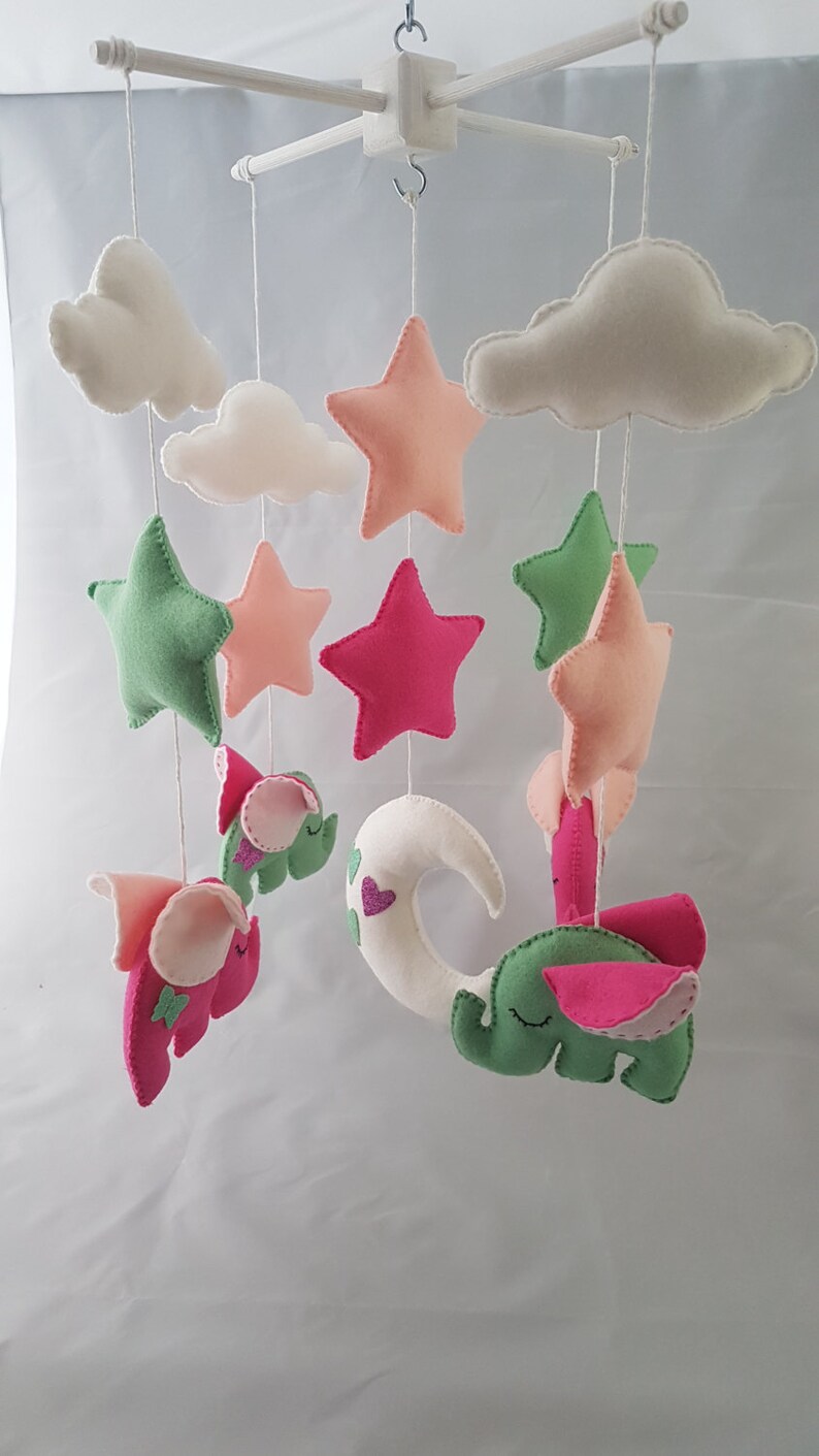 Baby Cot Mobile Elephant Mobile Nursery Decor Crib Etsy UK