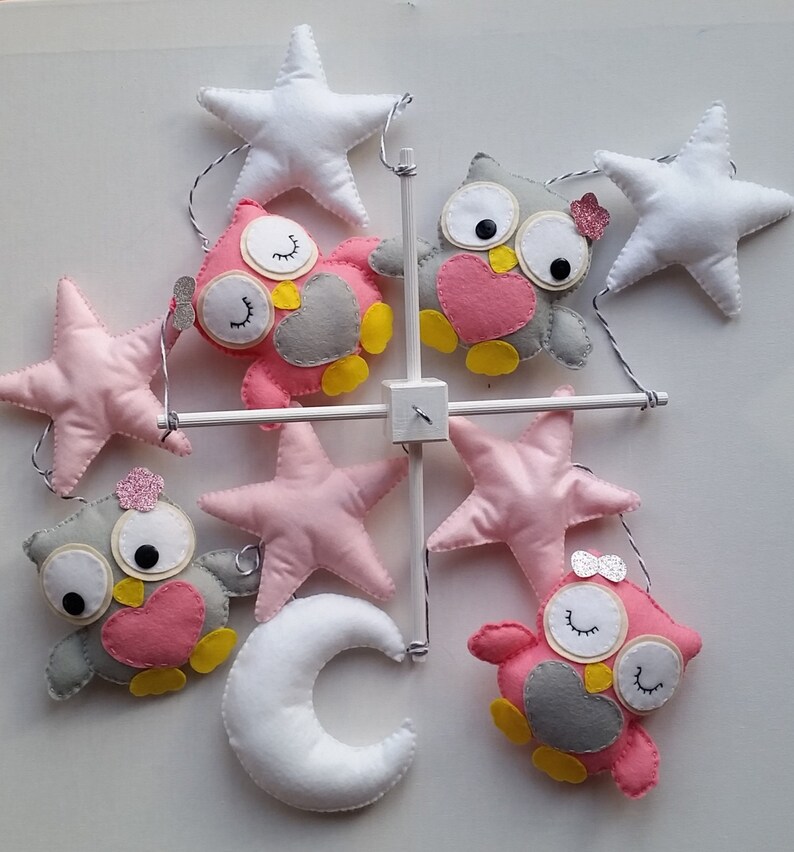 Baby Mobile Stars Baby Crib Mobile Owls Mobile Nursery Etsy