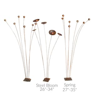 Rusty Metal Gartenkunst: Kinetische Skulptur mit schwingenden Kugeln Bild 9