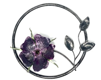 Metal Rose Wall Art/Wild Alaska Rose