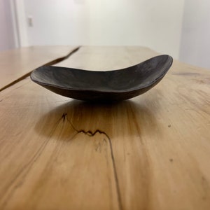 Hand Forged metal bowl side view