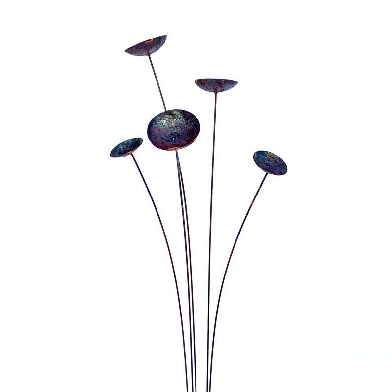 Garden Art/Mother's Day Gift/Metal Kinetic Yard Art/Steel Bloom Sculpture image 6