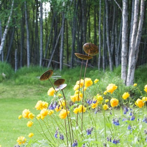 Gartenkunst/Muttertagsgeschenk/Kinetische Gartenkunst aus Metall/Blütenskulptur aus Stahl Bild 10