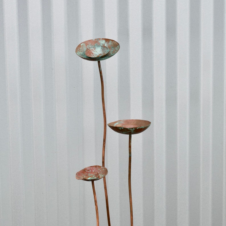 Copper Garden Art/metal Sculpture/copper Bloom/copper Etsy
