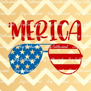 Merica SVG, Fourth of July SVG, Independence day SvG, 4th of July SvG, Patriotic SvG, Sunglasses SvG, Iron on file, Cuttable file, Dxf, PnG