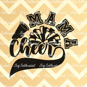 Cheer mama SVG, Football team cheer SVG, Football season SVG, iron on file, Cheerleader png, cut file for personal and commercial use