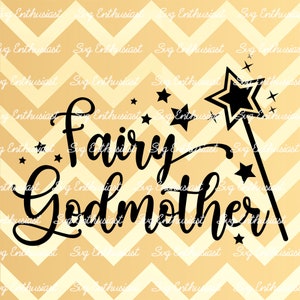 Hada madrina SVG, Fairytales Clipart, Wand SVG, Adulto SVG, Cricut Explorar, Archivo vectorial cortable, Hierro en archivo,