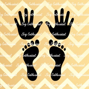 Hand print SVG, Feet print SVG, Hands SVG, Foot Svg, Digital Cut file, Iron on file, Dxf, PnG, Eps,